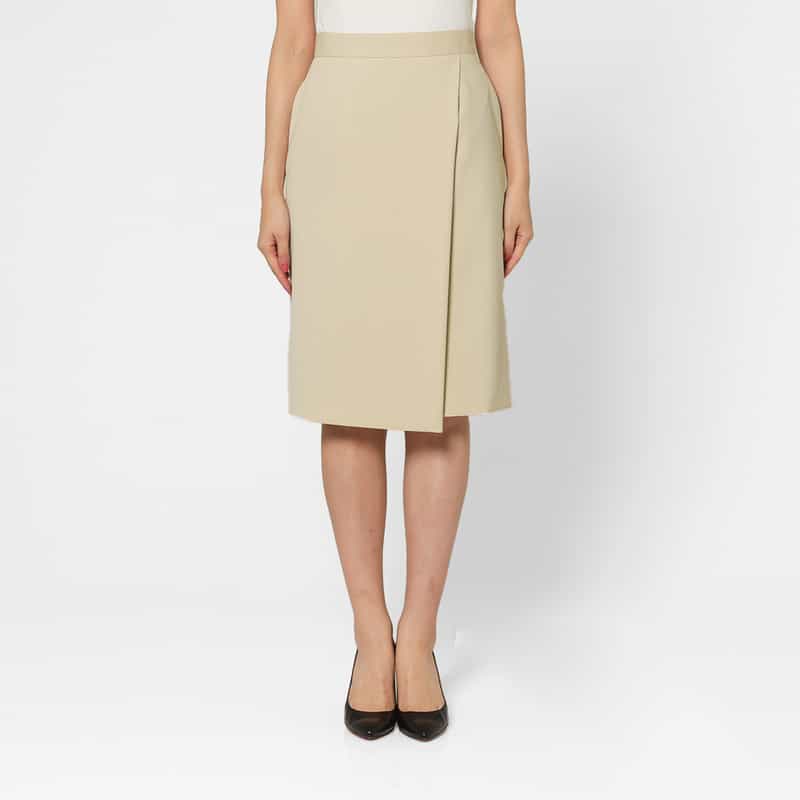 BARNEYS NEW YORK ラップデザイン タイトスカート BEIGE