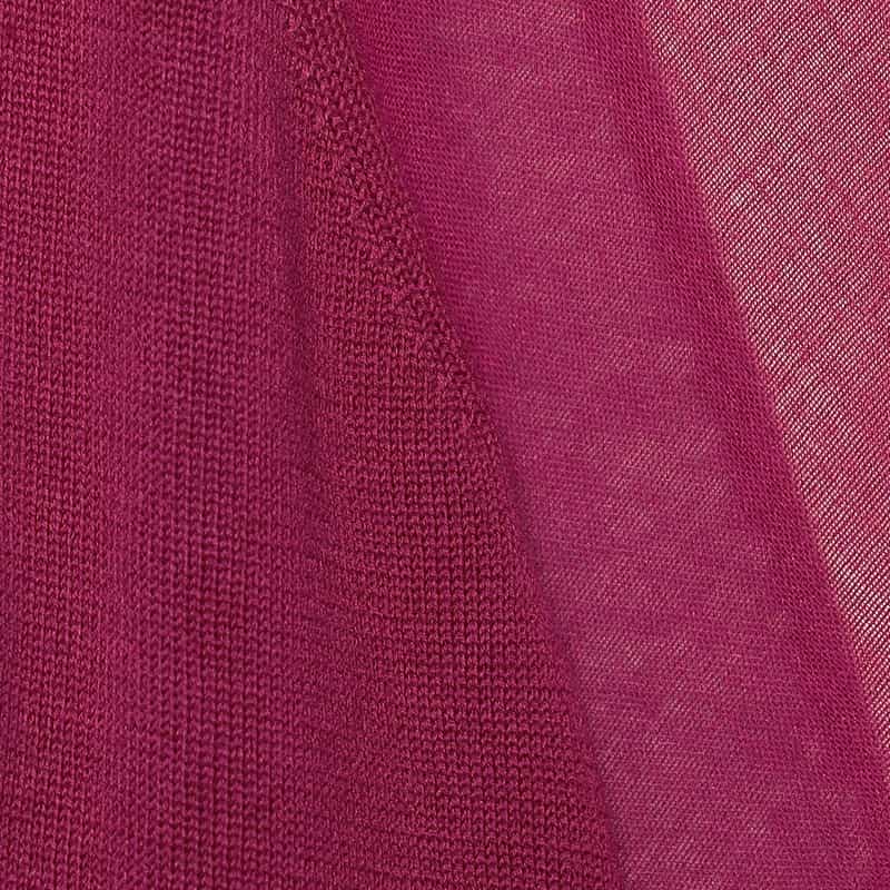 HYKE シアースリーブニットドレス WINE