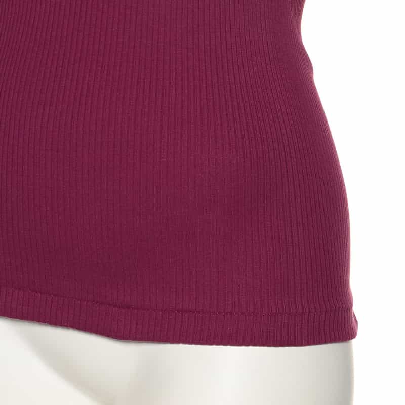 HYKE コットンワンショルダータンクトップ WINE