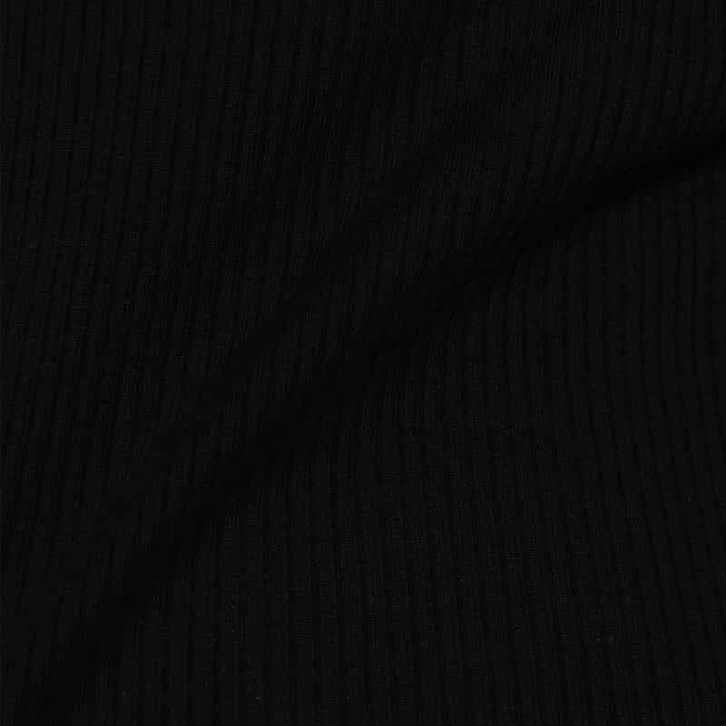 HYKE コットンワンショルダータンクトップ BLACK