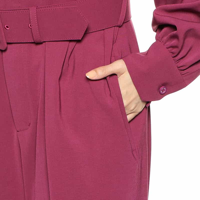 HYKE ジャンプスーツ WINE