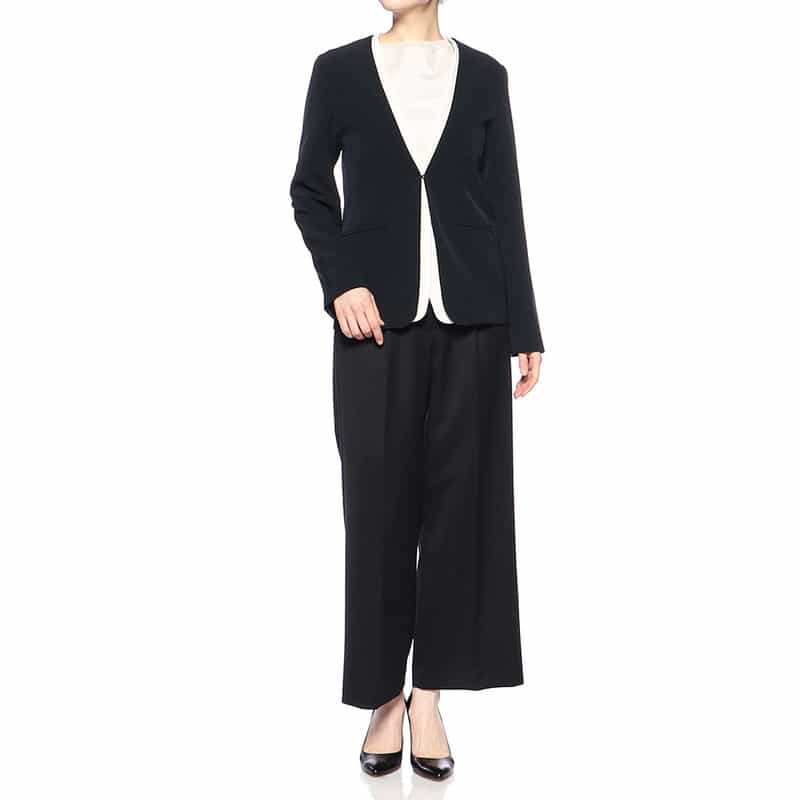 BARNEYS NEW YORK ウォッシャブル セットアップパンツ NAVY