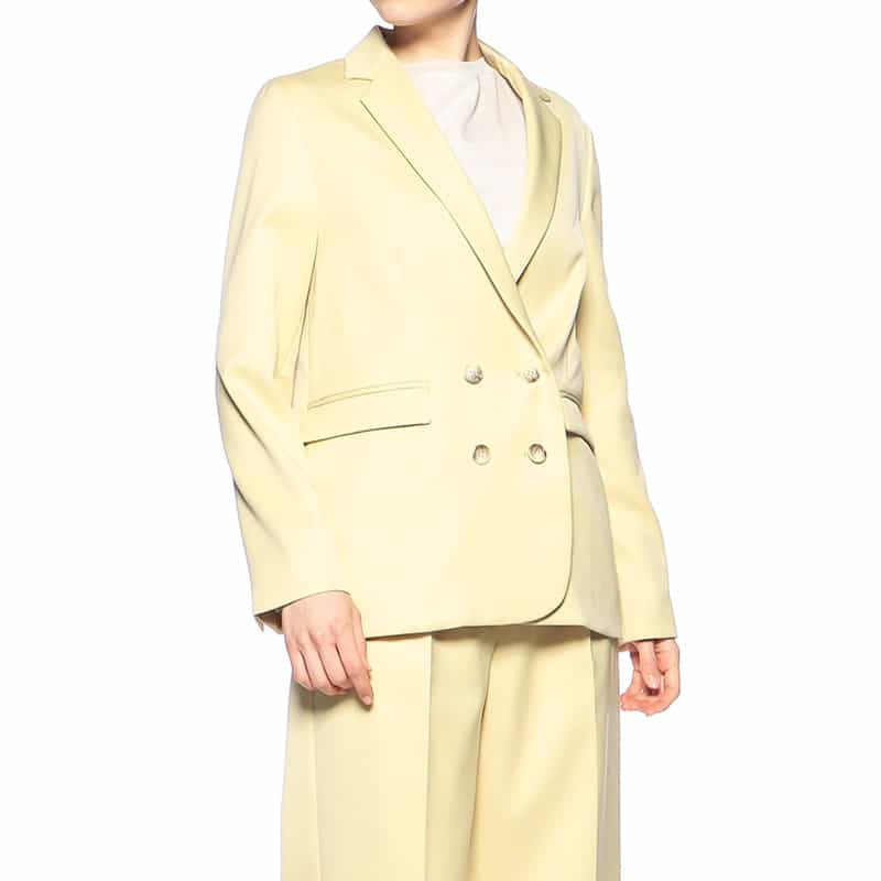 BARNEYS NEW YORK セットアップダブルブレステッドジャケット YELLOW