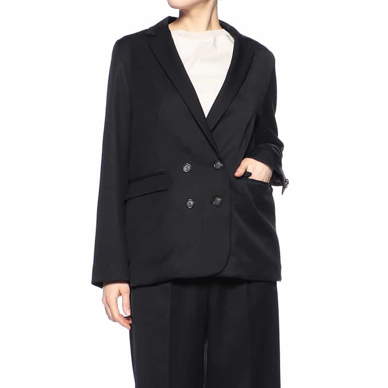 BARNEYS NEW YORK セットアップダブルブレステッドジャケット BLACK