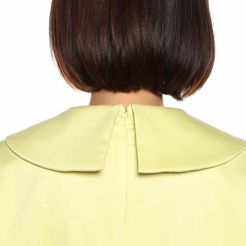 BARNEYS NEW YORK セットアップウォッシャブルビッグカラーブラウス YELLOW