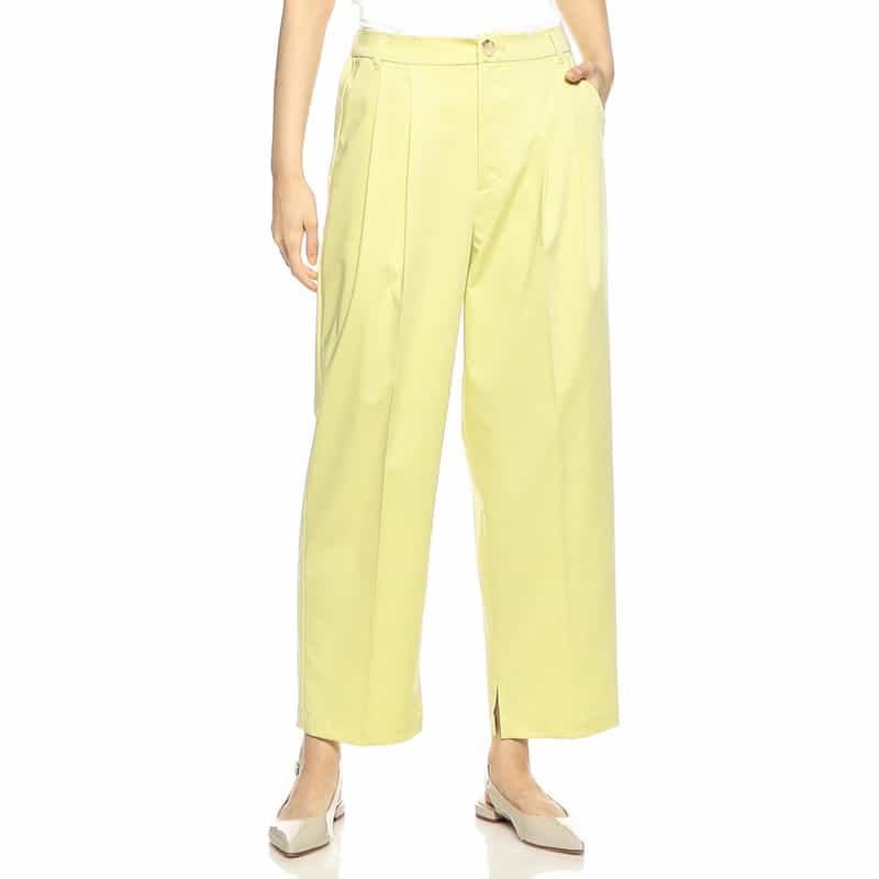 BARNEYS NEW YORK セットアップウォッシャブル ストレッチテーパードパンツ YELLOW