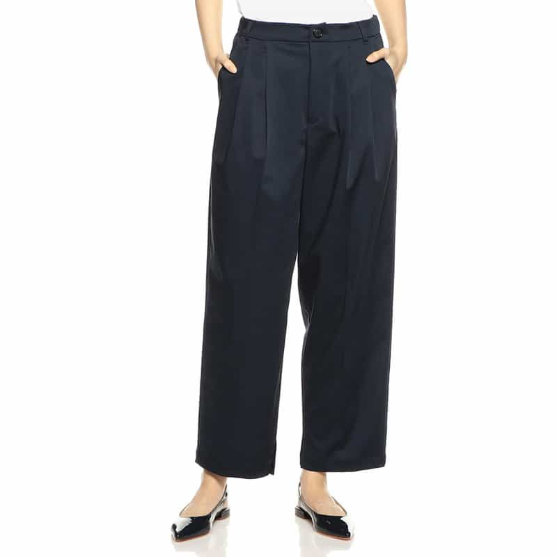 BARNEYS NEW YORK セットアップウォッシャブル ストレッチテーパードパンツ NAVY