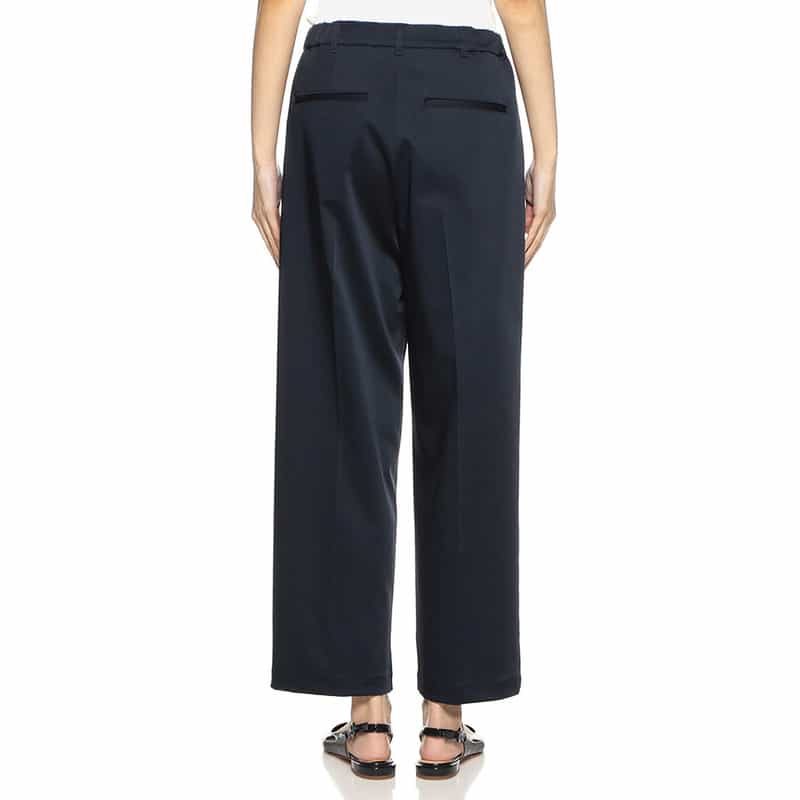 BARNEYS NEW YORK セットアップウォッシャブル ストレッチテーパードパンツ NAVY