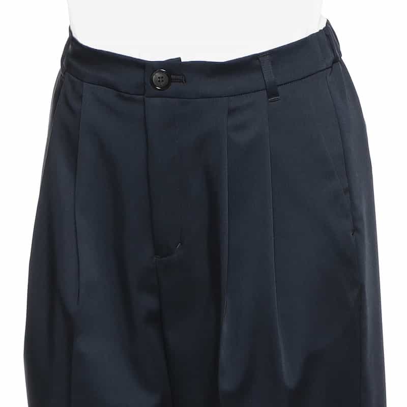 BARNEYS NEW YORK セットアップウォッシャブル ストレッチテーパードパンツ NAVY