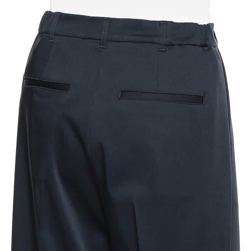 BARNEYS NEW YORK セットアップウォッシャブル ストレッチテーパードパンツ NAVY