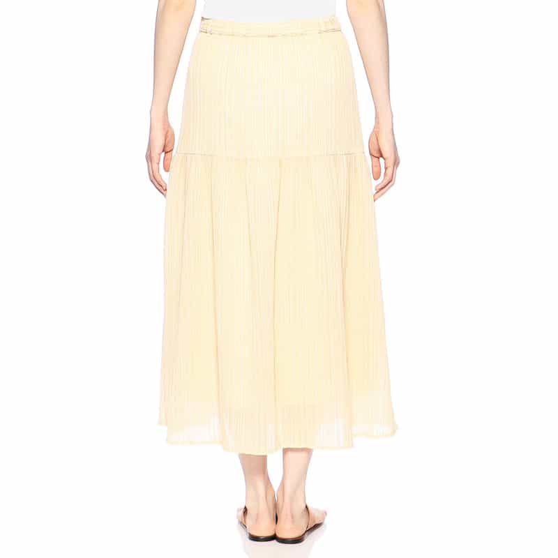 BARNEYS NEW YORK ウォッシャブルギャザースカート BEIGE