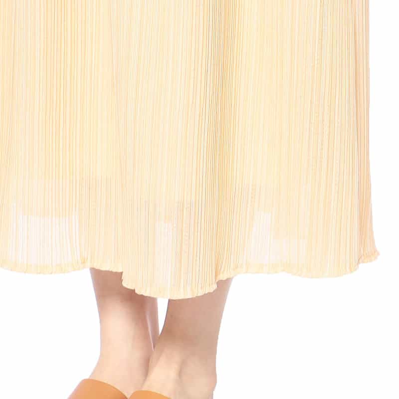 BARNEYS NEW YORK ウォッシャブルギャザースカート BEIGE