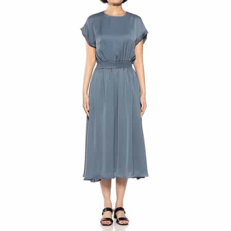 BARNEYS NEW YORK ウォッシャブルシャーリングスリーブドレス