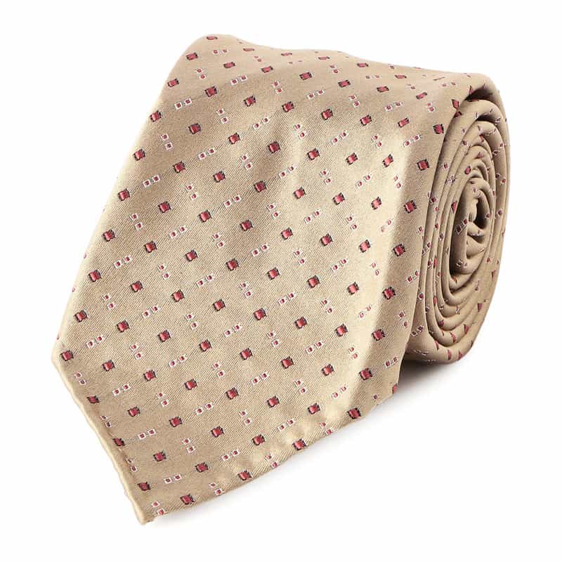 ATTO VANNUCCI FIRENZE 限定セッテピエゲ小紋柄タイ BEIGE