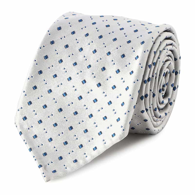 ATTO VANNUCCI FIRENZE 限定セッテピエゲ小紋柄タイ LIGHT GRAY