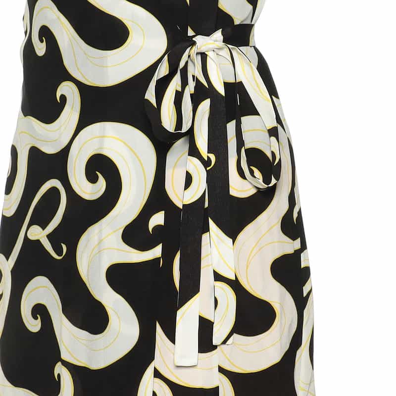 ROCHAS 限定ハーフスリーブミディラップドレス BLACK