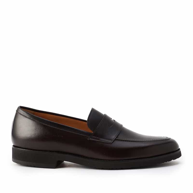 BARNEYS NEW YORK 撥水コインローファー DARK BROWN