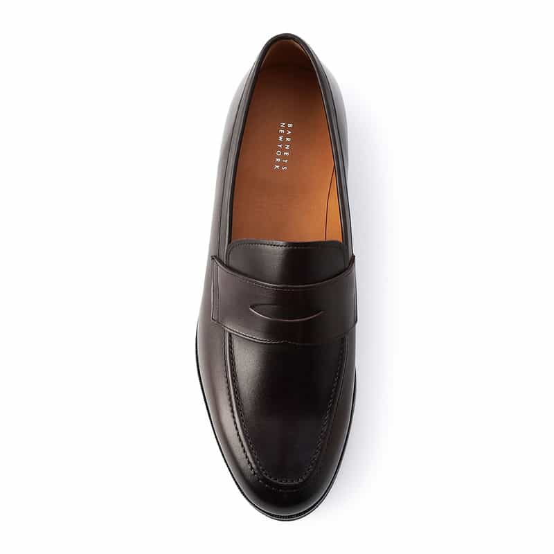 BARNEYS NEW YORK 撥水コインローファー DARK BROWN