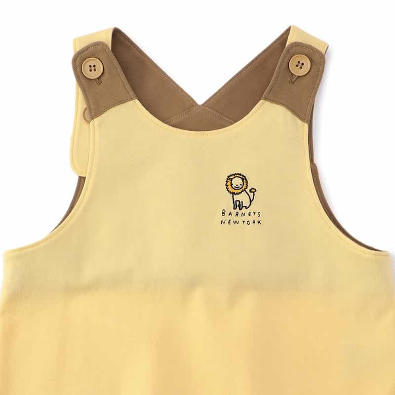 BARNEYS NEW YORK ライオン刺繍オーバーオール YELLOW