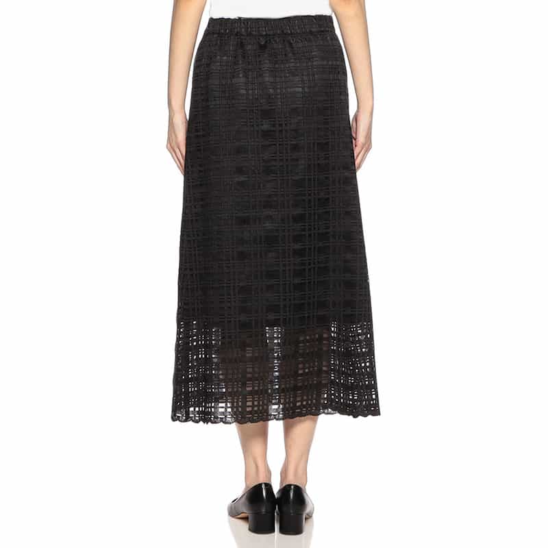 BARNEYS NEW YORK セットアップレーススカート BLACK