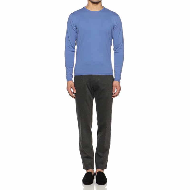 CRUCIANI クルーネックニットプルオーバー LIGHT BLUE
