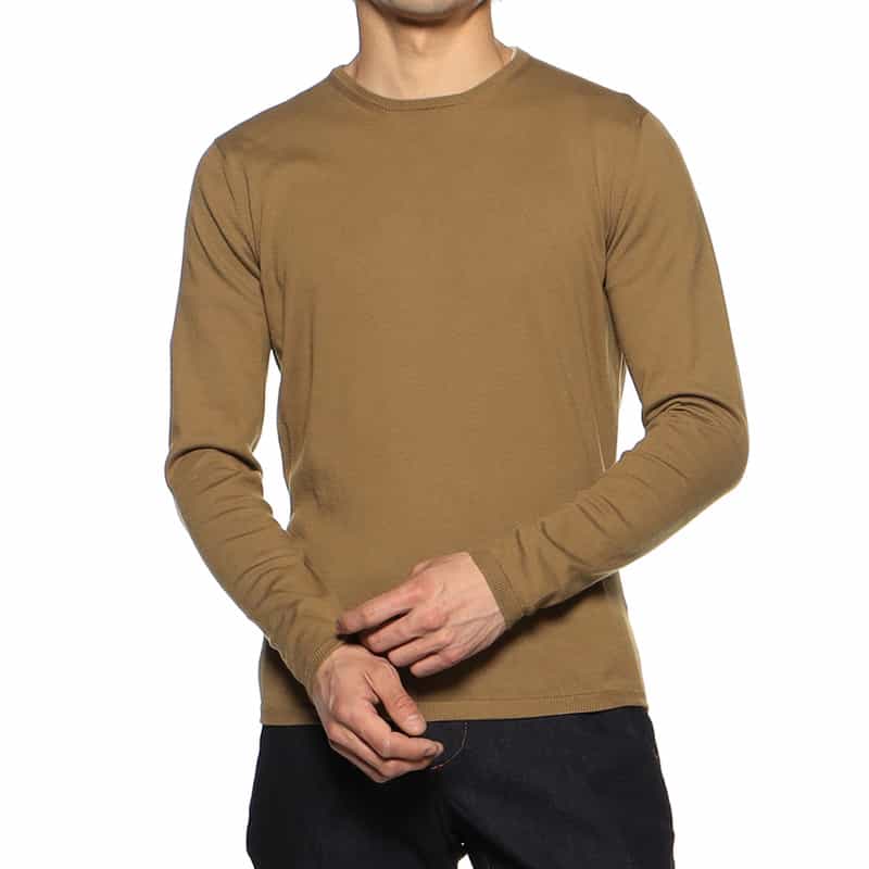 CRUCIANI クルーネックニットプルオーバー BROWN