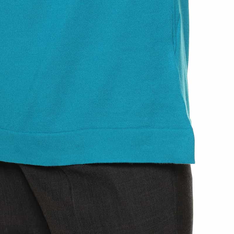 JOHN SMEDLEY 海島綿クルーネックニットTシャツ "LORCA" BLUE