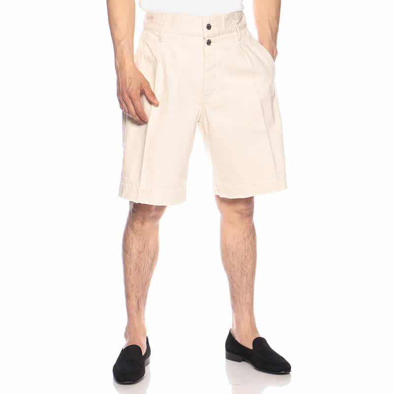 TANAKA バーニーズ　ニューヨーク限定デニムショーツ WHITE