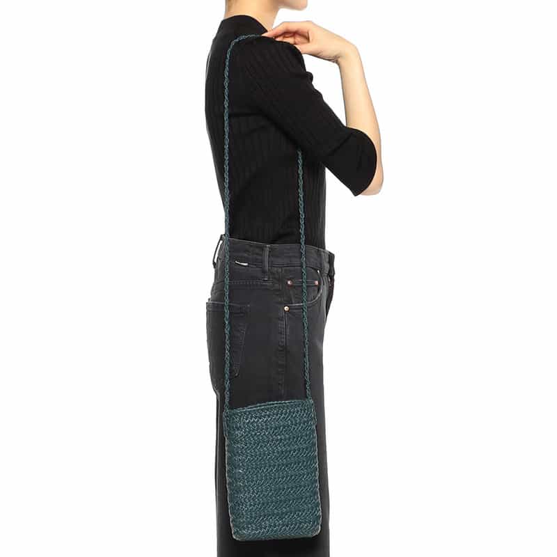 AETA レザーポシェット GREEN
