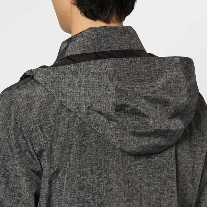 BARNEYS NEW YORK ダウンライナー付きフーデッドステンカラーコート GRAY