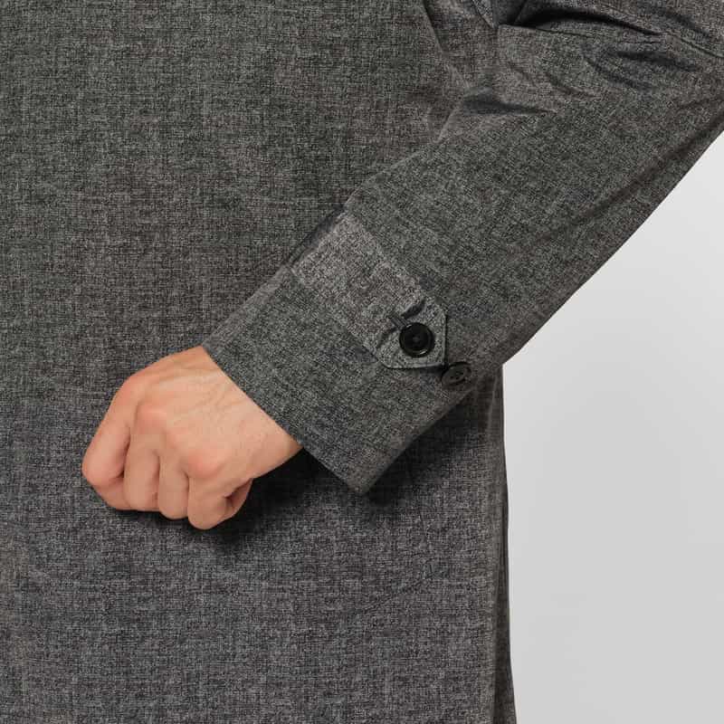 BARNEYS NEW YORK ダウンライナー付きフーデッドステンカラーコート GRAY