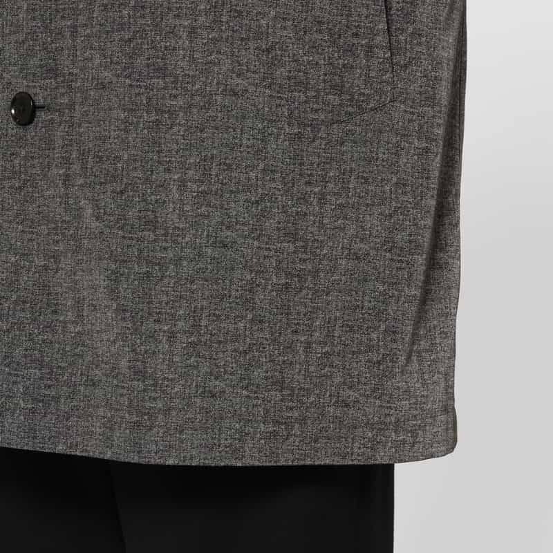 BARNEYS NEW YORK ダウンライナー付きフーデッドステンカラーコート GRAY