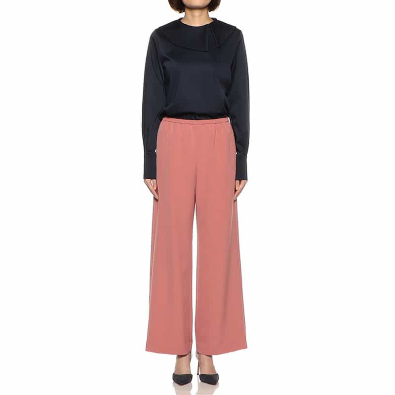 BARNEYS NEW YORK ウォッシャブルイージーワイドパンツ PINK