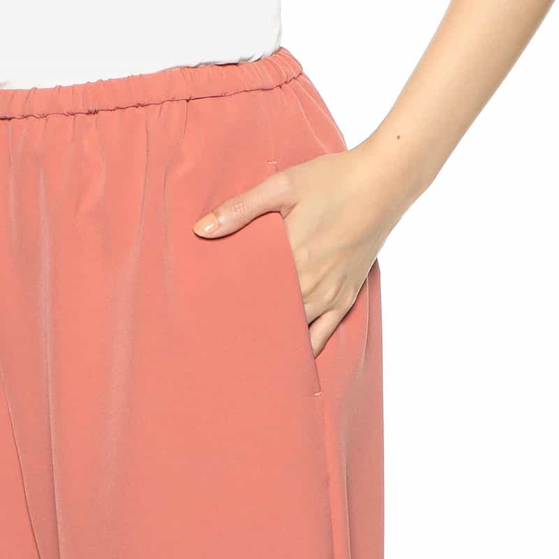 BARNEYS NEW YORK ウォッシャブルイージーワイドパンツ PINK