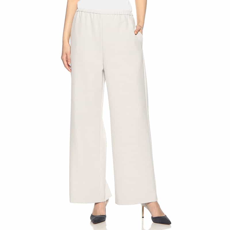 BARNEYS NEW YORK ウォッシャブルイージーワイドパンツ LIGHT GRAY