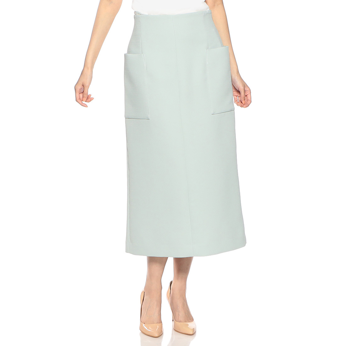 ウォッシャブルサイドポケットタイトスカート