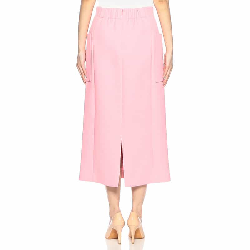 BARNEYS NEW YORK ウォッシャブルサイドポケットタイトスカート PINK
