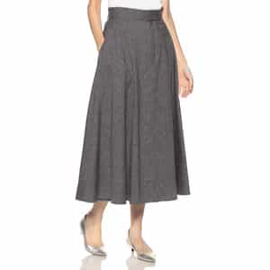 バーニーズニューヨーク　BARNEYS NEW YORKジャガードフレアスカート セットアップ ウォッシャブル ウエストシャーリングスカート