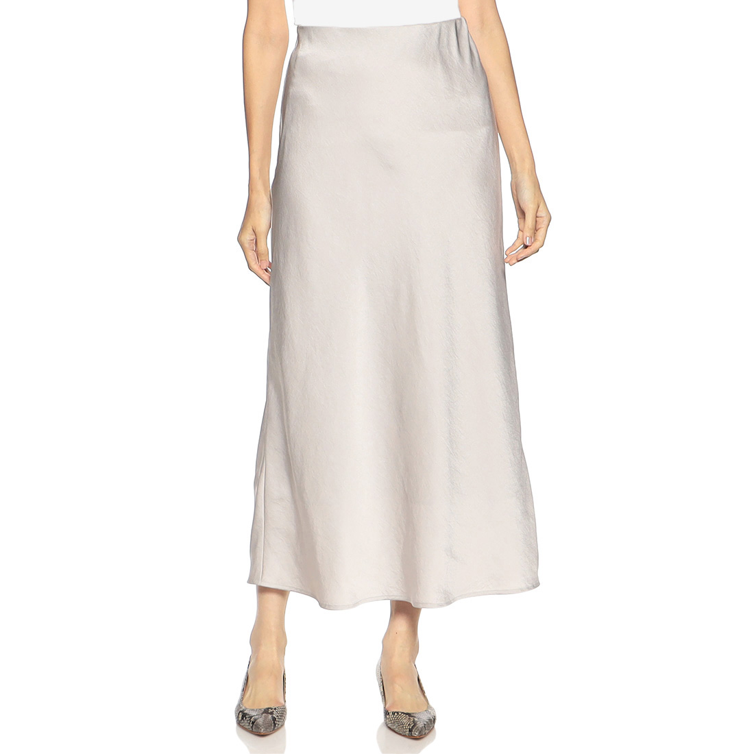 ウォッシャブルサテンマーメイドスカート