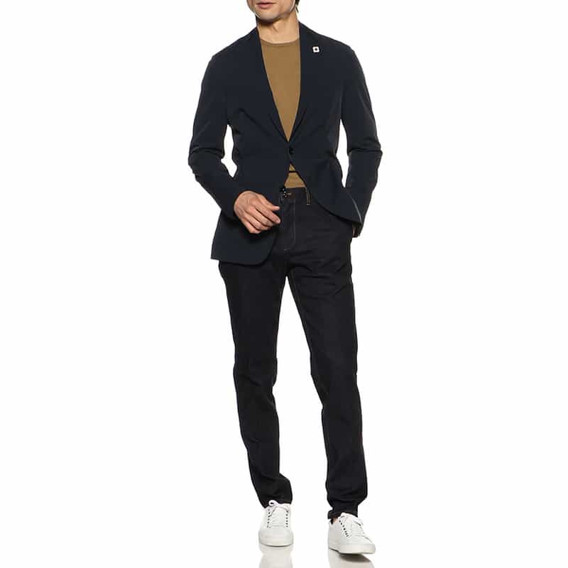 LARDINI セットアップジャージージャケット NAVY