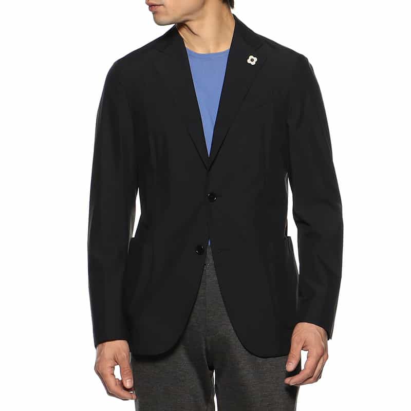 LARDINI セットアップジャージージャケット BLACK