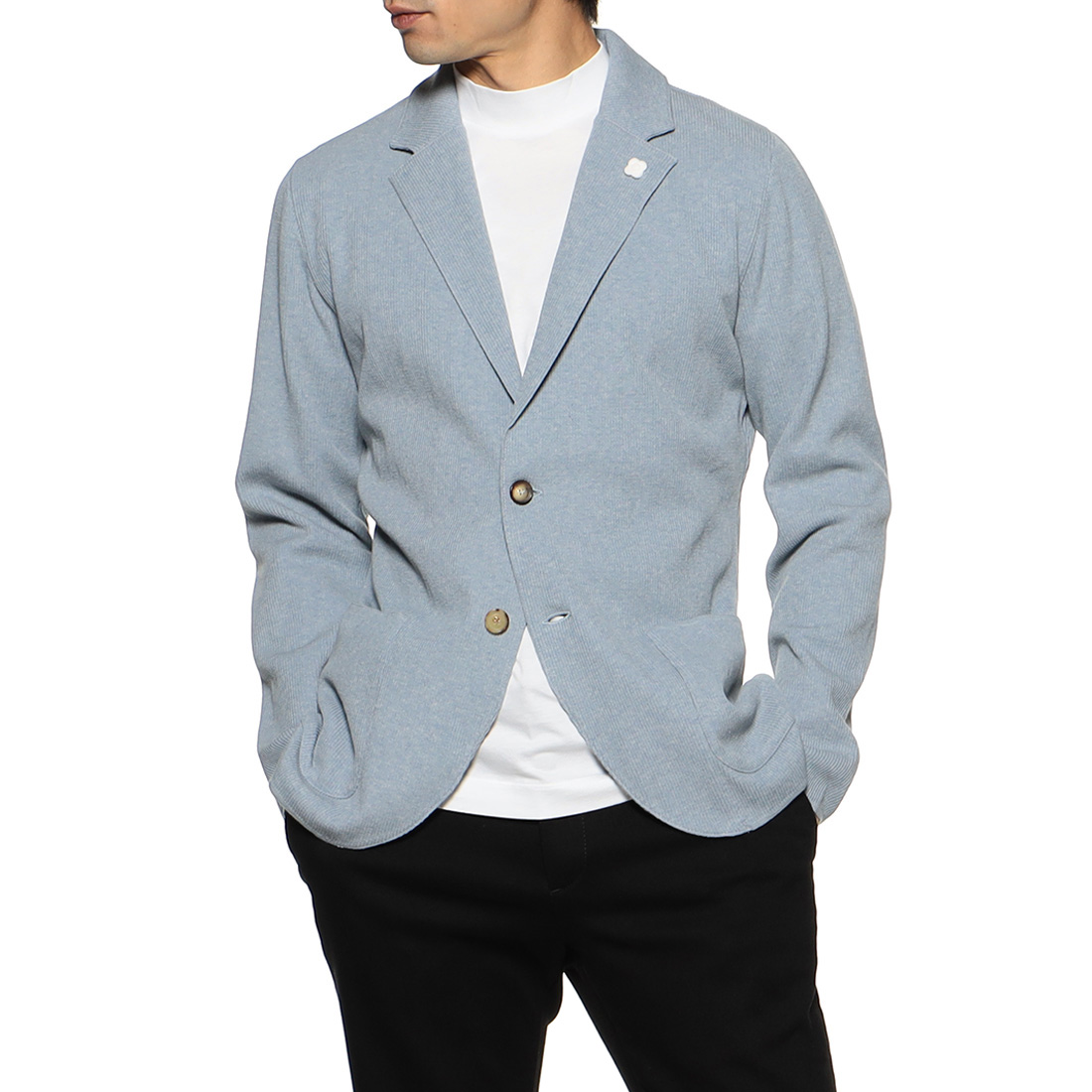 コットンニットジャケット