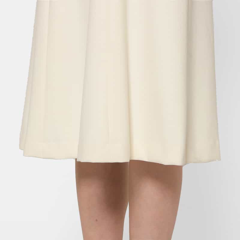 BARNEYS NEW YORK ボリュームスリーブ ドレス OFF WHITE