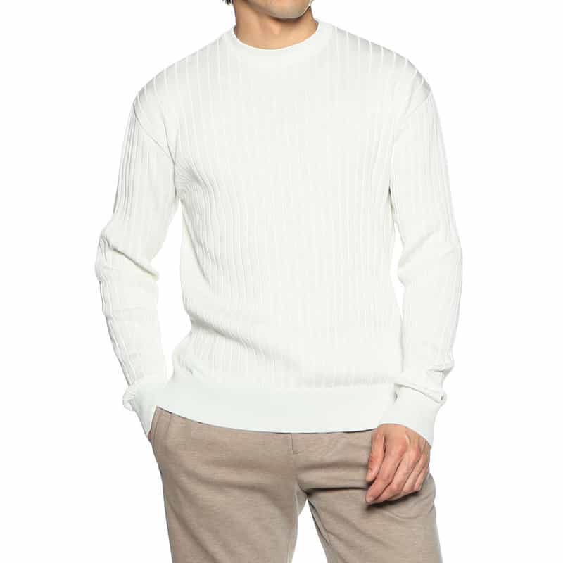 BARNEYS NEW YORK クルーネックニットプルオーバー IVORY