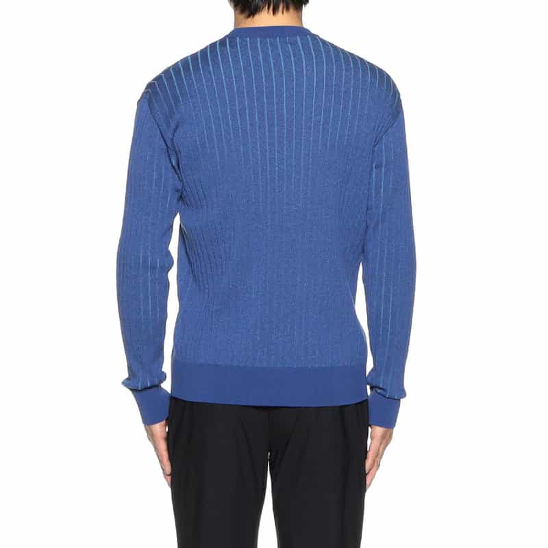 BARNEYS NEW YORK クルーネックニットプルオーバー BLUE