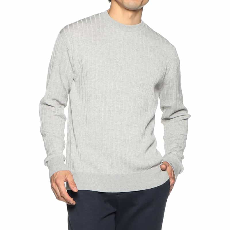 BARNEYS NEW YORK クルーネックニットプルオーバー LIGHT GRAY