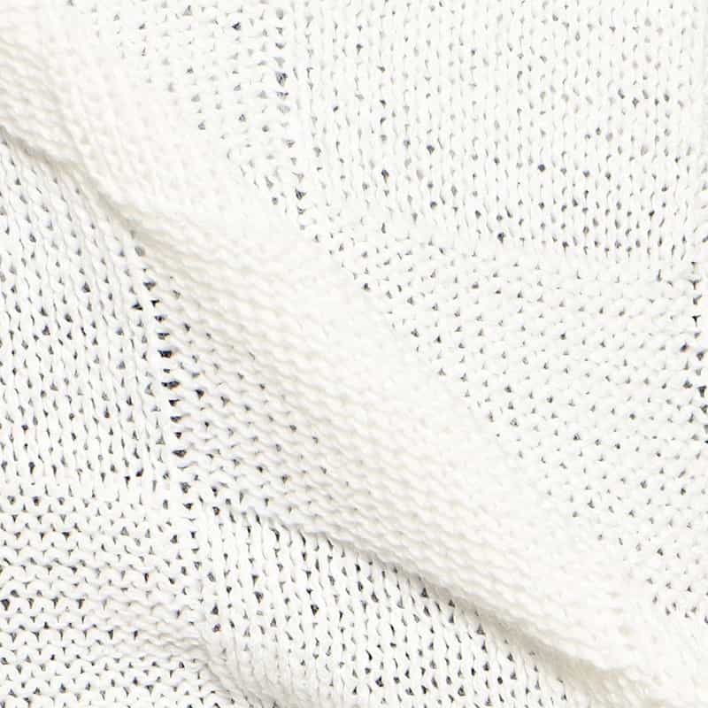 BARNEYS NEW YORK リンクス編みVネックカーディガン WHITE