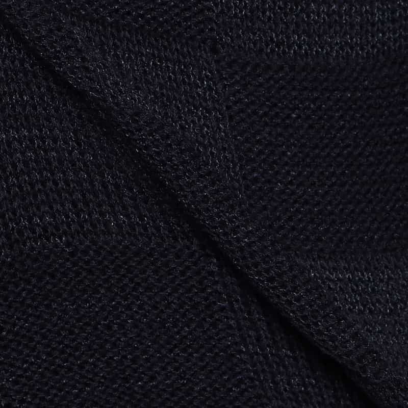 BARNEYS NEW YORK リンクス編みVネックカーディガン NAVY