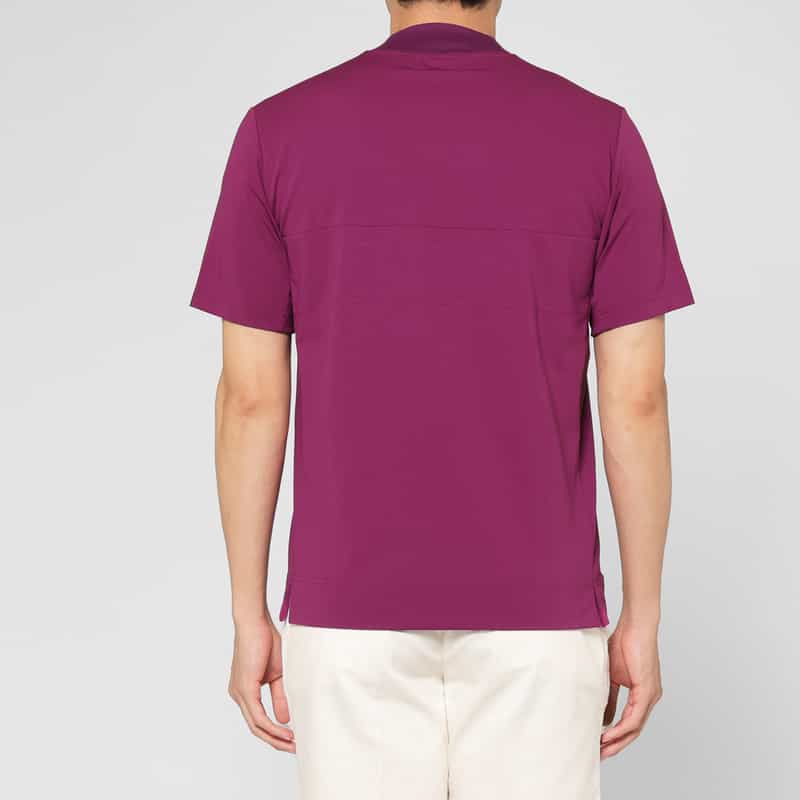 BARNEYS NEW YORK ドライ素材スロープネックTシャツ CORAL