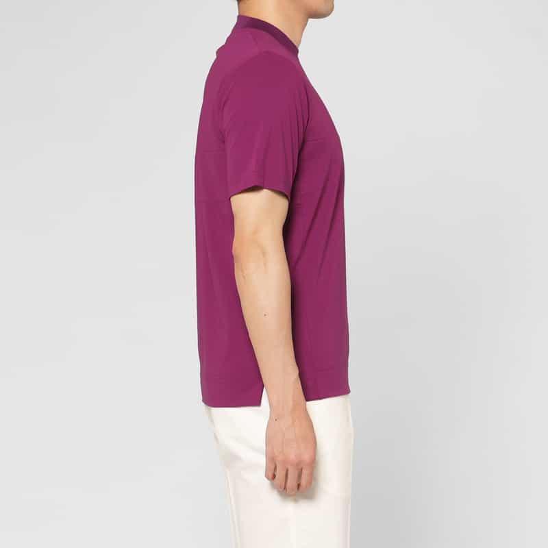 BARNEYS NEW YORK ドライ素材スロープネックTシャツ CORAL
